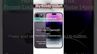 How to fix frozen Lock Screen on iPhone 🤗 #iPhone 14pro #iphonehacks #iphonetricks #frozenscreen