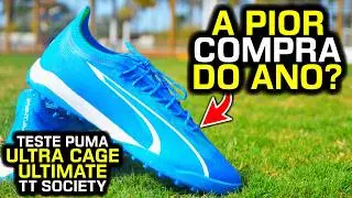 A DECEP&Ccedil;&Atilde;O do ANO? 😱 - Teste chuteira society Puma Ultra Ultimate Cage TT