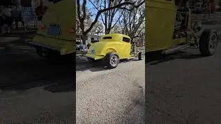 Yellow, Loud, and Unignorable #ClassicCar #CarShowLife #CoupeLove