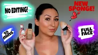 10 minute UNEDITED makeup challenge | easy out the door makeup