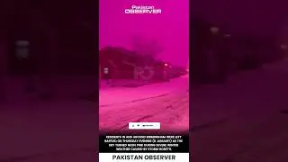 Neon Pink Sky Shocks Birmingham During Storm Goretti | Pakistan Observer