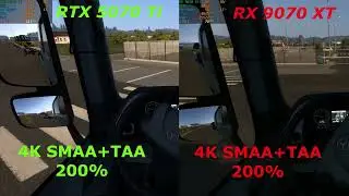 ETS2 RTX 5070 Ti vs RX 9070 XT Direct Comparison FPS 4K Maxed Out