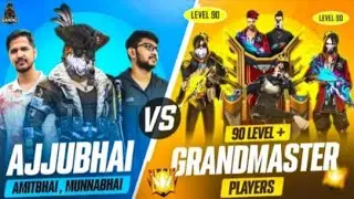 6 PRO 96 LEVEL+ GRANDMASTER PLAYER VS AJJUBHAI AMITBHAI AND MUNNABHAI CS GAMEPLAY | GARENA FREE FIRE