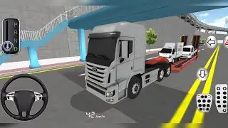 Real Truck Transport Simulator 🚛 | Car Carrier Truck Driving Gameplay #3ddrivingclass 