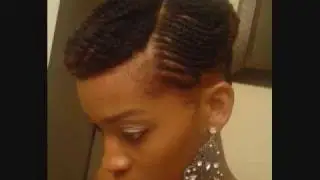Natural Hair  : Braids and twist updo