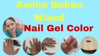 The Nail Gel Color/Golden Brown Color For This Week.@Awina Buban Mixed