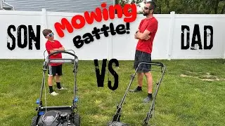 DAD vs SON Lawn Mowing Battle!!! #toromower #toro #fatherson #fathersonbonding #torolawnmower