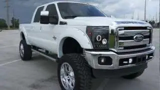 NEW! Recon Ford Superduty Smoked Projector Headlights w CCFL Halos & DRLs - Must See