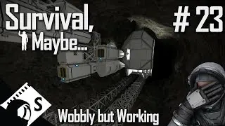 Survival, Maybe... #23 Piston Elevator with Vanilla (A Space Engineers Survival Series)