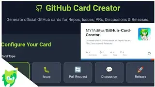 GitHub Card Creator | Generate official GitHub cards for Repos and etc. | Mastered YT Aditya