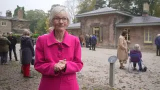 Enid Buxton, daughter of William Barlow (former Wingfield Stationmaster) opens the station 27.10.23