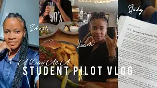 A day in a life of a student pilot | school, radio study session, lunch |Zama Ngcobo |South African
