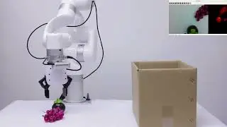 UFactory xArm 6 picks and places fruits with an Intel RealSense D435 camera