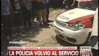 C5N - SAQUEOS EN CORDOBA: LOS POLICIAS VUELVEN AL SERVICIO (PARTE 2)