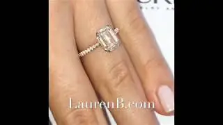 2 ct Emerald Cut Diamond Two-Tone Engagement Ring