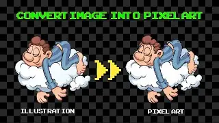Convert Photos or Vectors into Pixel Art #pixilart #vector #illustration