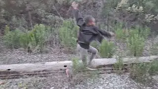 Shadow Hawk Koga Ryu Ninjutsu training. Shadow Hawk teaches students balance. 