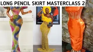 HOW TO CUT AND SEW A LONG PENCIL SKIRT || beginner friendly.