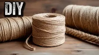 ♻️УДИВИЛА ВСЕХ! 💥КРАСОТА ЗА КОПЕЙКИ ИЗ ДЖУТА своими руками.Jute craft ideas easy.👍