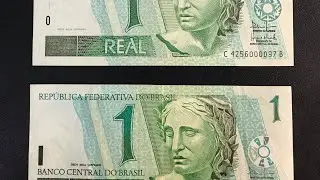 1 Real 🇧🇷 - Voc&ecirc; sabia que existem 3 Tipos de c&eacute;dulas de 1 Real?