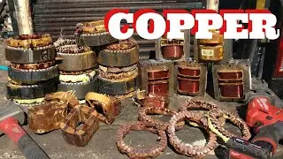 Извлечение меди из электродвигателей, нагревателей для бассейнов и трансформаторов. Медь для победы!