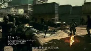 Resident Evil 5 Benchmark on Powercolor Radeon HD 5550