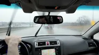 Driving in Omaha in the Rain #slowtv