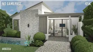 65k No Gamepass Modern House | Bloxburg Speedbuild | Grxceea