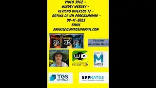 Video 3962 - windev webdev - Revisao Diversos 17 - Rotina de um programador - 09-11-2023 20:00