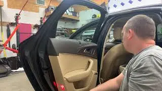 How to remove: 2014 Audi A6 rear door panel