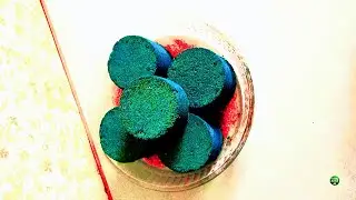 ASMR Breaking Hard Cyan Color Sand Circular Shapes in 4K 2160P