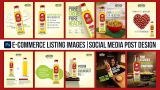 E-Commerce Listing Images | Social Media Post Design in Photoshop
