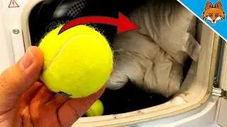 ПОЭТОМУ вы должны добавить теннисный мяч в свою прачечную 💥 (Уловка GENIUS) 😱