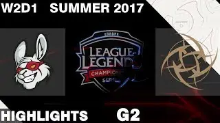MSF vs NIP | Game 2 | HIGHLIGHTS | EU LCS SUMMER 2017 | Misfits vs Ninjas in Pyjamas