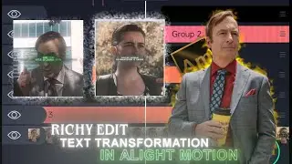 AE inspired@richy_edits Like Text effect in alight motion || (+Preset)