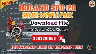 Roland spd 20 Snare Sample Pack Download File || Dj Sample Pack || Fl Studio Mobile Tutorial