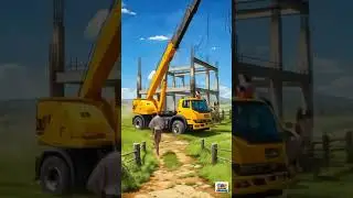 AI-generated visual 🤖Concept video, not real construction.🙄 #ai #cartoon #construction  #ytshorts