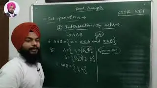 Real analysis || Set operations || CSIR NET maths || Elementary Set theory || part- 2