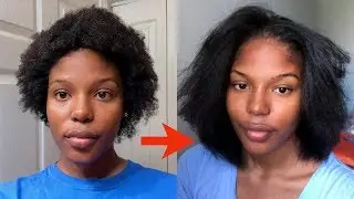 STRAIGHTENING MY 4C NATURAL HAIR for the 1ST time | Length Check