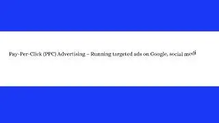 Parts of Digital Marketing