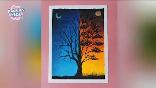 Cara Melukis Panorama Alam dengan Oil Pastel untuk Pemula - Mudah & Estetik! | Kanvas Kecil