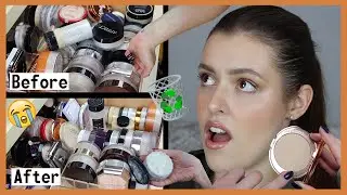 FACE POWDER DECLUTTER! Swatches, Collection, Organisation | Makeup with Meg