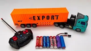 Unboxing Telecontrol Racing Car,RC Container Truck,Electric Deformed Police Car,Gear Fire Truck