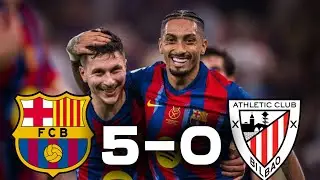 BARCELONA VS ATHLETIC CLUB (5-0)💙❤️ SPANISH SUPER CUP | MATCH REVIEW