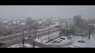 Snow in beginning of may - 03.05.2024 - Tyumen', Russia - Снег в мае - Тюмень, Россия