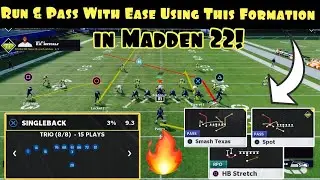 Run & Pass With Ease Using This Balanced Formation in Madden 22! | Singleback Trio Mini Scheme |
