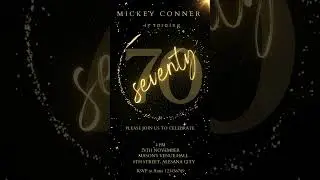 SEVENTY VIDEO INVITE 70th Birthday Animated Invitation  #videoinvite