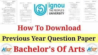 How To Download Ignou BA Previous Year Question Paper 🔥Ignou All Previous Year Paper Updated 🤩