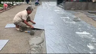 Ceramic Tile Installation and Construction Process on Patio / How to Build a Great Tile Floor