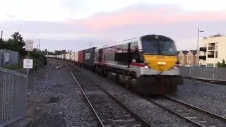 NIR 201 Class loco 209 - 27 Wagon IWT Liner Trial - Sallins and Naas 27/6/16